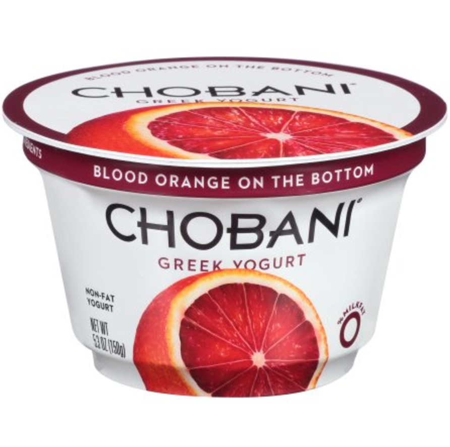 Chobani Greek Yogurt Blood Orange Fruit on the Bottom, 5.3 oz La